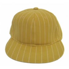 Wholesale Pinstriped Fitted Hats � Flat-Bill Caps - 12 Doz