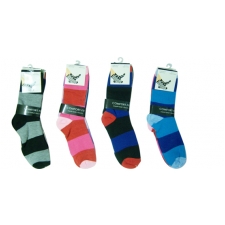 Wholesale Women's Stripe Socks - Sock - 12 Pairs
