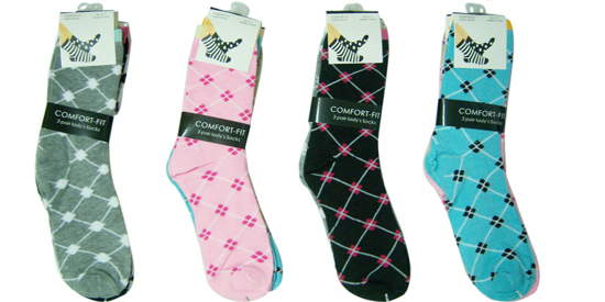 Wholesale Women's Socks - COMPUTER Socks - 12 Pairs