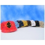 Wholesale Dollar Sign Logo Fitted Hats - $ Sign Fitted Caps - 1 Doz