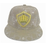 Wholesale Men's Flat-Bill Fitted Hats with Crown Emblem - 1 Doz