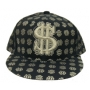 Wholesale Dollar Sign Fitted Hats | Flat-Bill Fitted Caps | 12 DZ