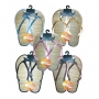 Wholesale Women's Bamboo Thong Flip-Flops with Leather Straps & Glitter - Case 72