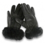 Wholesale Women's Insulated Leather Gloves With Faux Fur - 1 DZ