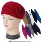 Wholesale Knit Winter Headband with Rose - 1 Doz
