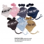 Wholesale Kid's Chenille Earflap Hat with Pompoms � 12 DZ