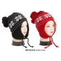 Wholesale Kid's Chenille Earflap Hat with Pompoms � 1 Dz