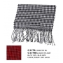 Wholesale Checker Scarf with Long Fringe - 12 DZ