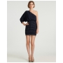 Wholesale One Shoulder Long Sleeve Embelleshed Dress