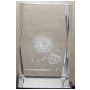 Wholesale 3 Inch 3D Laser Etched Crystal Flowers Heart Mom | 2 DZ