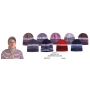 Wholesale Checker Stripe Knit Beanie Hats - 1 Doz