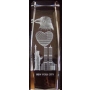 6 INCH 3D LASER ETCHED CRYSTAL TWIN TOWERS STATUE OF LIBERTY EAGLE HEART