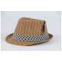 Wholesale Pinstripe Fedora Hats with Feather | 2 DZ