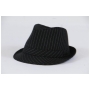 Wholesale Pinstripe Fedora Hats - 2 Doz