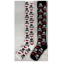 Wholesale Women's Spandex Thigh High Socks - Skull Bones and Hearts Sock - 5 Dozen Case