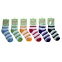 Wholesale Fuzzy Socks - Stripe Puffy Socks - 240 Pairs