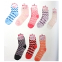Wholesale Checker Fuzzy Socks - Puffy Socks - 20 Doz
