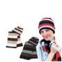 Wholesale Stripe Knit Hat and Scarf Set - Dozen
