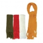 Wholesale Plush Ribbed Scarf With Fringe Ends � 6 DZ
