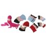 Women�s Cable Knit Hat Scarf Gloves Set With Fringe Ends