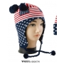 Wholesale USA Flag Earflap Hats - Ear Flap Hat - 12 DZ
