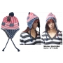 Wholesale USA Flag Earflap Hats - 1 Dozen