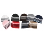 Wholesale Stripe Checker Beanie Hat - Beanie Hats - 24 Dozen Case