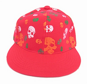 Wholesale Skull Fitted Hats - Skull Flat-Bill Cap - 12 Doz