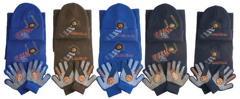 Wholesale Kids Hats Scarf Gloves Sets – Children Sports Set – 12 Dz