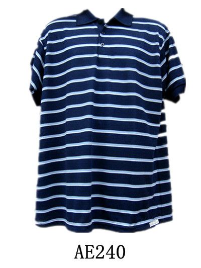 Wholesale Men's Polo Shirts - Stripe Polo Shirts - 1 Doz