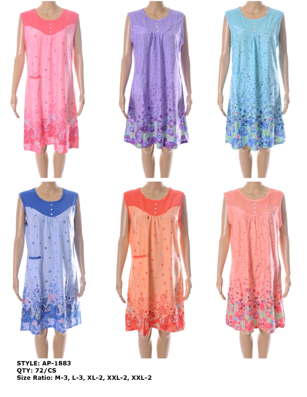 Wholesale Sleeveless Nightgowns