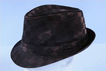 Wholesale Shiny Checker Fedora Hats | Checker Fedoras | 8 DZ