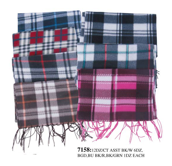 Wholesale Scarf - Plaid Winter Scarves - 1 Dozen