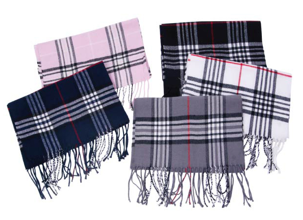 Wholesale Plaid Scarf - Winter Scarf - Shawl - 1 Doz
