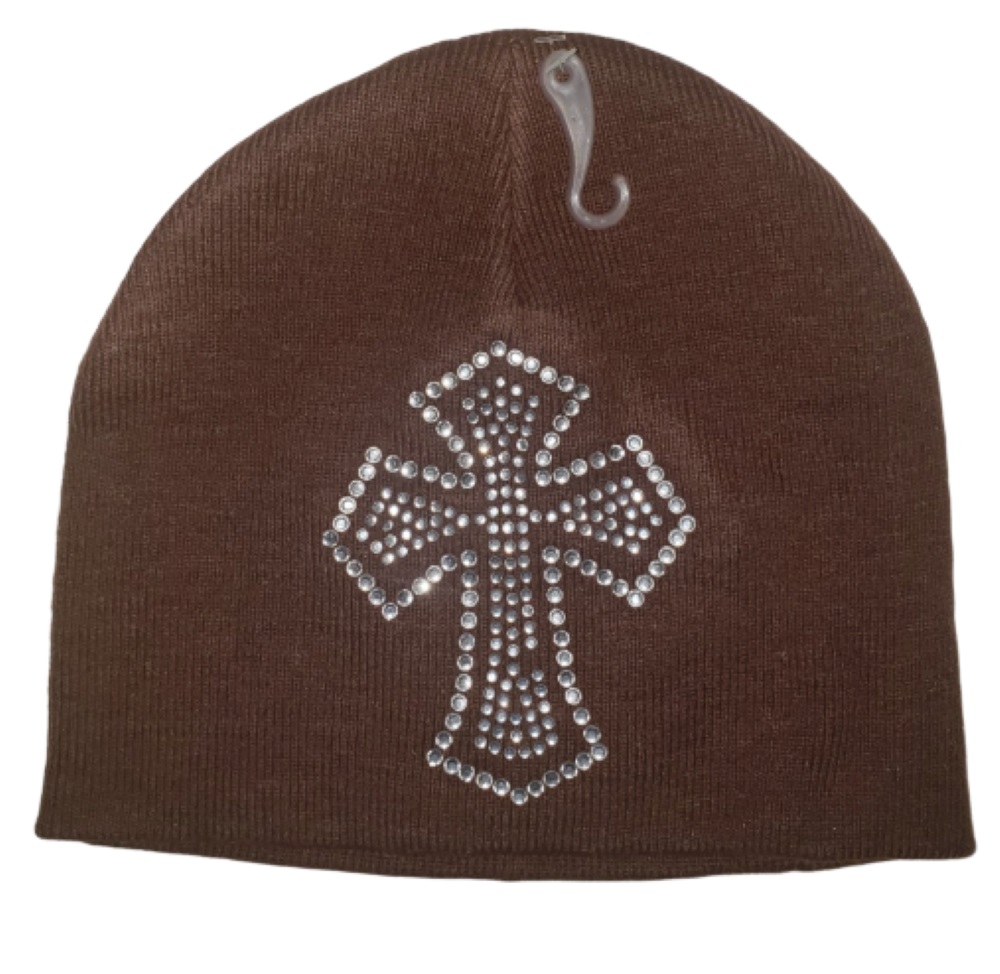 Wholesale Studs Cross Beanie Hat | Cross Beanie