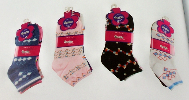 Wholesale Women’s Ankle Socks – 1 Doz