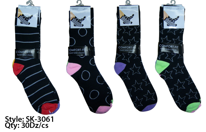 Wholesale Socks - Women's Crew Cocks - 12 Pairs