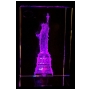 3D Laser Etched Crystal of New York Statue of Liberty - Paperweight Souvenir