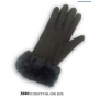 Wholesale Fleece Gloves with Faux Fur Wrist - 12 Doz