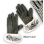 Wholesale Insulated Faux Fur Leather Gloves - 1 Doz