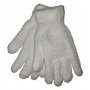 White Winter Gloves - White Fuzzy Gloves - 1 Pair