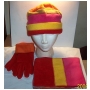 Wholesale Fleece Hat Scarf Gloves Set - 12 Sets