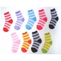 Wholesale Kid's Stripe Fuzzy Socks - Kids Puffy Socks - 20 Doz